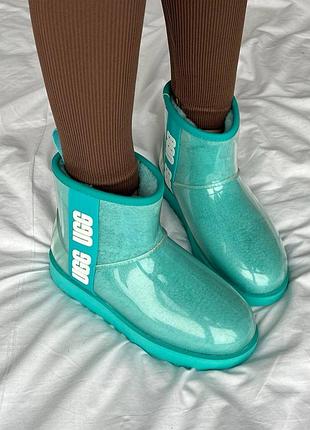 Ugg classic clear mini light blue 9
