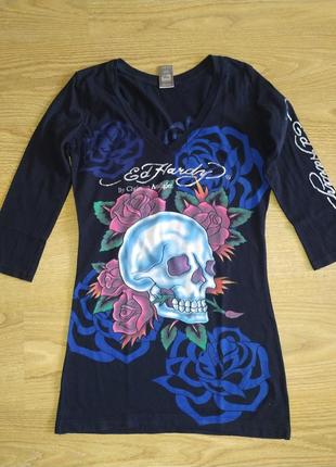 Ed hardy фірмовий лонгслів кофта