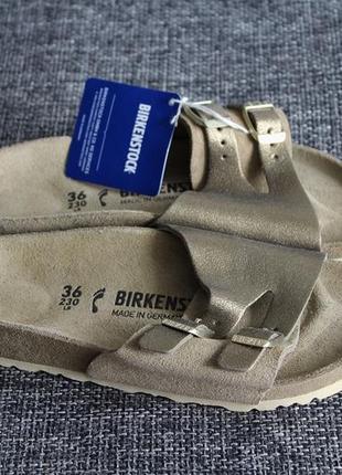 Шльопанці birkenstock made in germany нат замша+шкіра