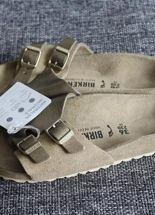 Шльопанці birkenstock made in germany нат замша+шкіра3 фото