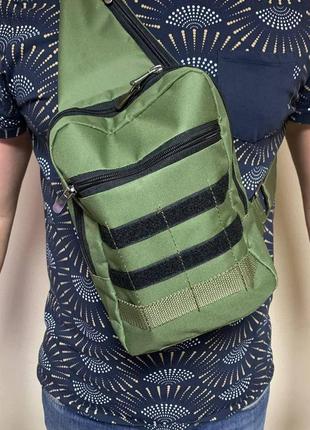 Мужская тактическая армейская сумка-слинг (барсетка мужская) через плечо