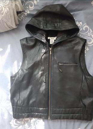 Армани, armani, жилет, куртка, натуральная кожа