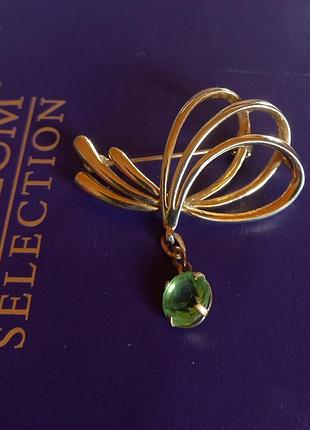 Изысканная, винтажная брошь. чехия.