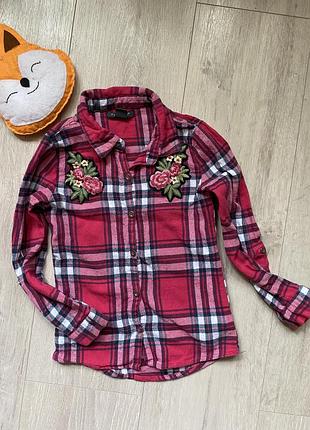 👁️плаття сорочка primark 6-7 років фланель