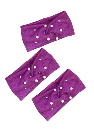 Ангоровая повязка с жемчужинами - идеальный аксессуар для холодов