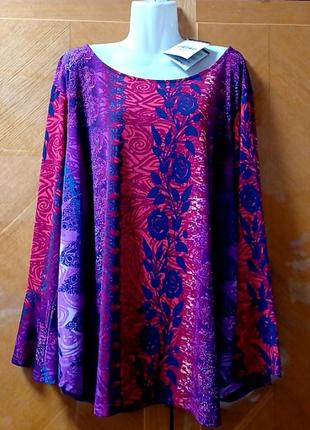 Новая красивая многоцветная блузка от bob mackie