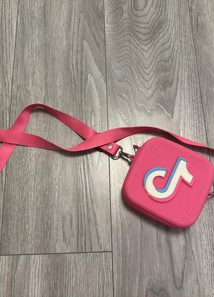 Силіконова рожева маленька сумочка