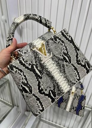 Кожаная сумка в стиле louis vuitton