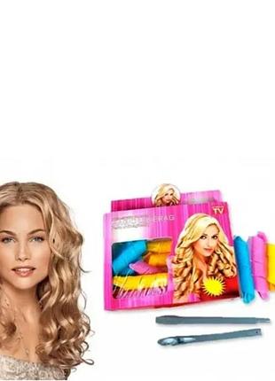 Гибкие бигуди для волос magic leverag «пружинки» комплект 18 шт