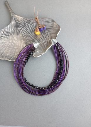 Фиолетовое колье
