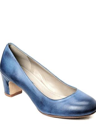 Ecco ocala blue jeans cobalt туфли  кожа /10874/