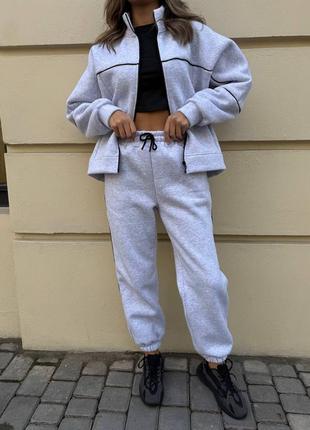 Теплый спортивный костюм oversize 🖤🍂