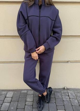 Теплый спортивный костюм oversize 🖤🍂
