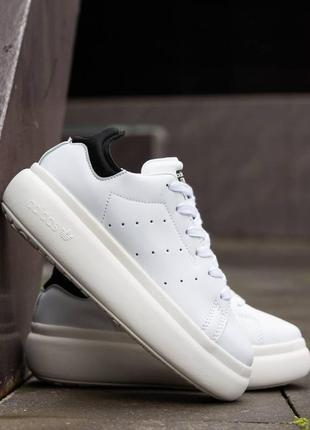 Adidas stan smith pf white black1 фото