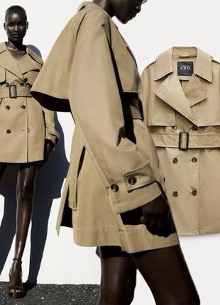 Коллекция 2024. трендовый женский тренч/плащ zara.