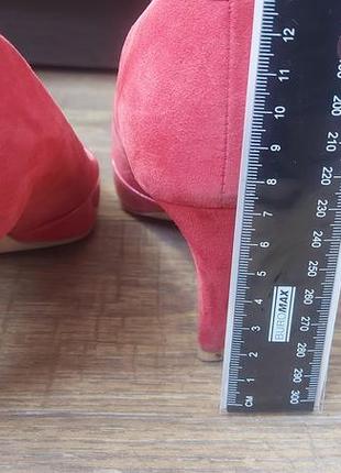 Туфлі червоні комбіновані (замш+лак)2 фото