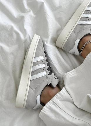 Женские кроссовки adidas campus light grey8 фото