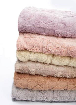 М'якенький плед 150/200 см сердечки