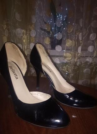 Туфли кожа/лак