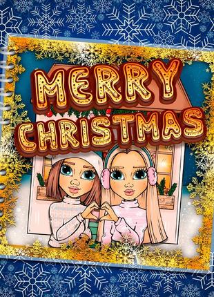 Альбом на липучках merry christmas домик мэри и крести