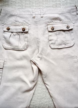 Льняные брюки карго. унисекс. легкие, летние. идеальное состояние.8 фото
