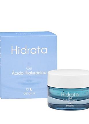 Зволожувальний гель для обличчя з гіалуроновою кислотою hidrata 50ml запалення
