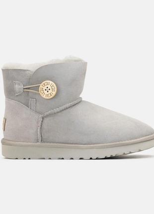 Ugg bailey 49 light grey mini угги женские