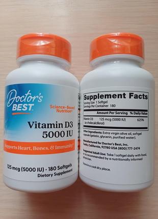 Вітамін д3 vitamin d3 5000 , doctors bes usa iherb витаиин д3