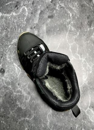 Мужские зимние кроссовки merrell ботинки натуральная кожа черного цвета, зимние высокие кроссовки, ботинки8 фото