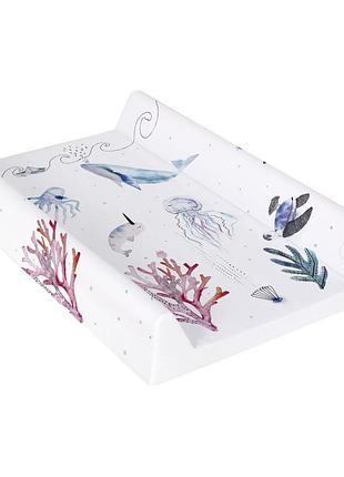 Повивальна дошка жорстка ceba baby hard short changing pad (50x70 cm) comfort w-203-123-652 watercolor world