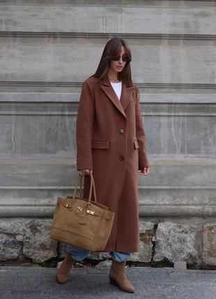 Пальто макси трендовый цвет 2024