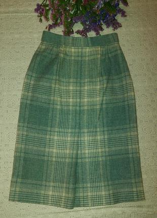 Винтажная юбка миди шерсть st.michael размер s