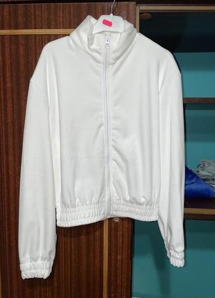 Костюм велюр палаццо клеш молочний білий висока посадка