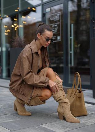 Кожаный бомбер