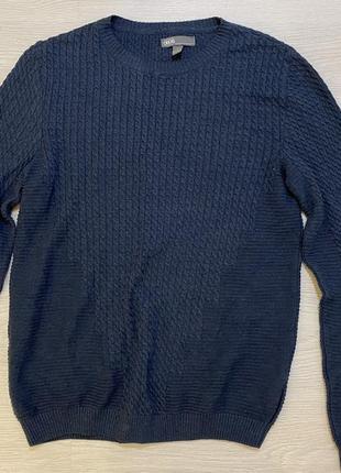 Фірмовий тонкий сірий светр в косичку asos, m, 53% котон, ідеальний стан