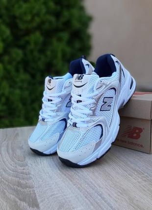 New balance 530 білі з синім