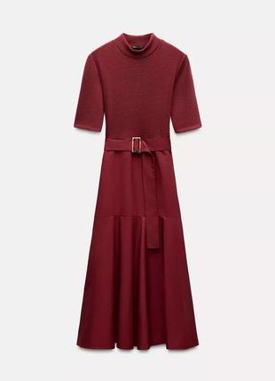 М'яка бордова сукня жіноча zara new
