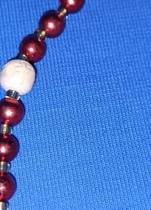 Чётки освященные проваславные красные с крестиком