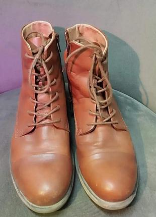 Кожаные легкие ботинки pier one/женские свет коричневые осенние ботинки