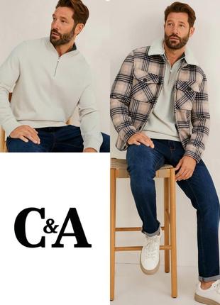 Стильний теплий чоловічий джемпер c&a premium батал етикетка