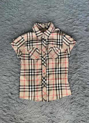 Burberry nova check стильна блузка сорочка в клітинку від преміум бренду