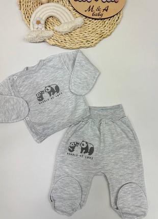 Комплект для новонародженого: распашонка та повзунки