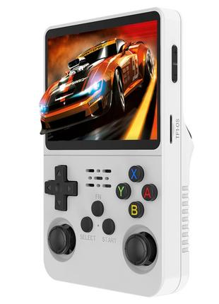 Портативная игровая ретро консоль r36s linux 32+64 gb 15000 игр white