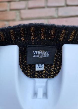 Эффектный кашемировый шерстяной кроп джемпер versace оригинал!2 фото