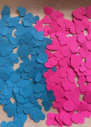 Конфетти «сердечки» 2,5 см разноцветные, для упаковки, декора, праздника5 фото