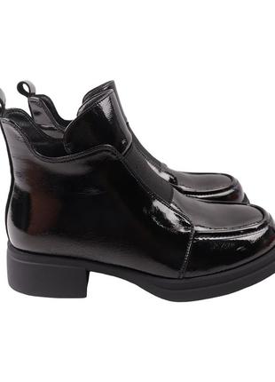 Черевики жіночі farinni чорні натуральна лакована шкіра, 39