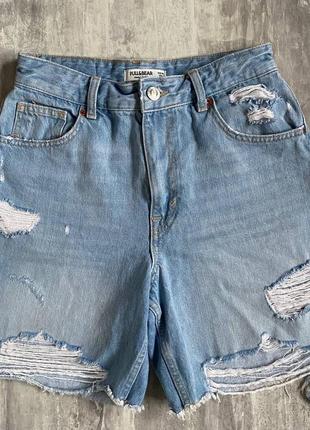 Джинсовые шорты pull&bear