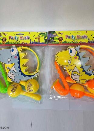 Музичні інструменти. ст. 2887-9 (180 шт./2)2 різновиди мікс, бубон, маракаси, саксофон,пакет 24*21*5см