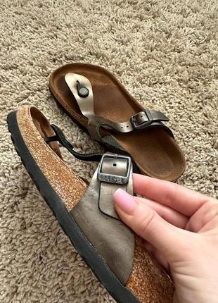 Капці birkenstock коричневі тапки / шльопки4 фото