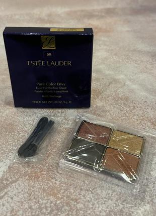 Estée lauder - чорний color envy luxe eyeshadow quad - палетка теней для глаз, сменное наполнение (рефил), 6 g